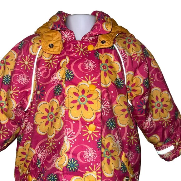 Hanna Andersson Pink Colorful Jacket Toddler Girls 90 3 Zip Hoodie Lightweight - Picture 2 of 10